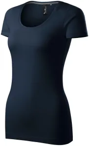 Női póló díszvarrással, ombre kék, XL #653314