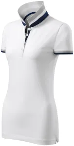 Női póló magas gallérral, fehér, XL