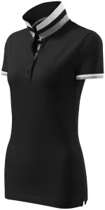 Női póló magas gallérral, fekete, XL #649086