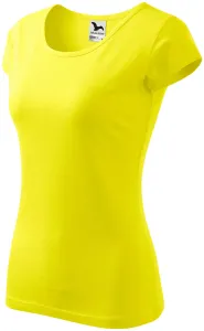 Női póló nagyon rövid ujjú, citromsárga, 2XL