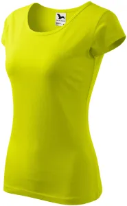 Női póló nagyon rövid ujjú, zöldcitrom, L