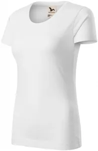 Női póló, texturált organikus pamut, fehér, XS
