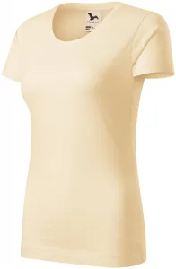 Női póló, texturált organikus pamut, mandula, 2XL