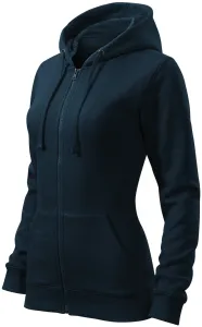 Női pulóver kapucnival, sötétkék, XL