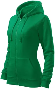 Női pulóver kapucnival, zöld fű, S #287215