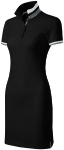 Női ruha gallérral felfelé, fekete, 2XL #290165
