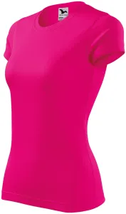 Női sportpóló, neon rózsaszín, S