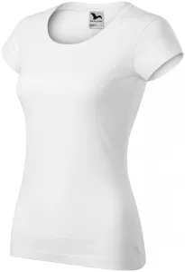 Női vékony póló, kerek nyakkivágással, fehér, XS #653443