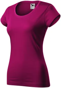 Női vékony póló, kerek nyakkivágással, fukszia, S #653506