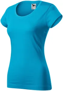 Női vékony póló, kerek nyakkivágással, türkiz, S #653480