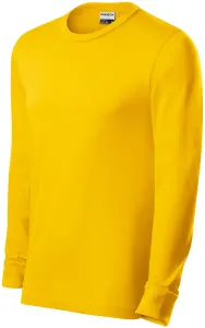 Tartós férfi hosszú ujjú póló, sárga, L
