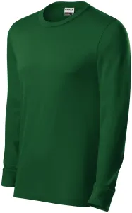 Tartós férfi hosszú ujjú póló, üveg zöld, 3XL