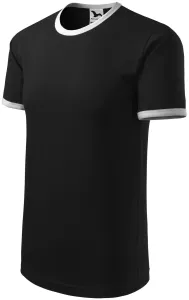 Unisex kontrasztú póló, fekete, 2XL #287655
