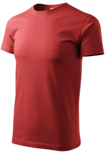 Unisex nagyobb súlyú póló, bordó, XS #650129
