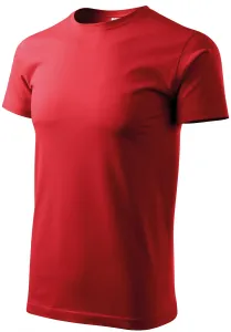 Unisex nagyobb súlyú póló, piros, 2XL