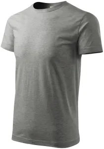 Unisex nagyobb súlyú póló, sötétszürke márvány, XS