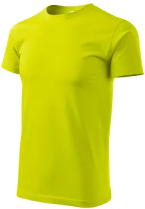 Unisex nagyobb súlyú póló, zöldcitrom, 2XL