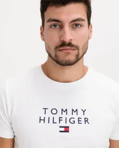 Tommy Hilfiger Embroidered Logo Póló Fehér #758685