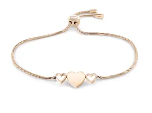 Tommy Hilfiger Modern bronz karkötő szívekkel Hanging Heart 2780714