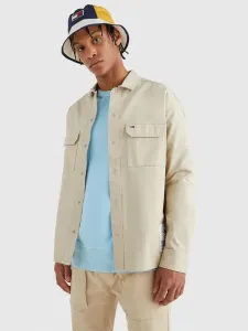 Tommy Jeans Overshirt Ing Bézs