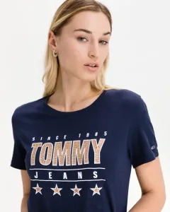 Tommy Jeans Slim Metallic Póló Kék