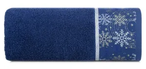 Pamut törölköző karácsonyi hímzéssel kék Šírka: 50 cm | Dĺžka: 90 cm #1356199