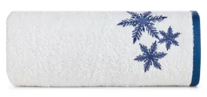 Pamut törölköző karácsonyi hímzéssel kék Szélesség: 70 cm | Hossz: 140 cm #1356198