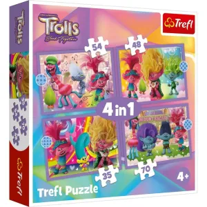 TREFL -  Puzzle 4 az 1-ben – Színes trollok kalandjai / Universal Trolls 3 (2023)