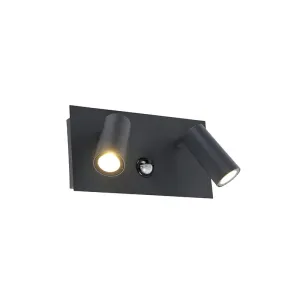 Kültéri fali lámpa sötétszürke IP54 LED -es mozgásérzékelővel - Simon
