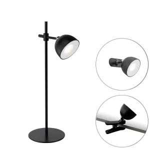 Fekete LED dimmelhető asztali lámpa csiptetővel  (magasság 41 cm) Maxima – Trio