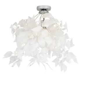 Romantikus mennyezeti lámpa fehér levelekkel - Feder