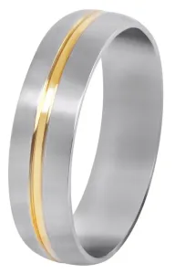 Troli Acél karikagyűrű arany csíkkal 49 mm