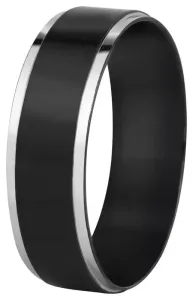 Troli Acél karikagyűrű fekete / ezüst 60 mm