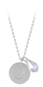 Troli Acél nyaklánc cirkónium kővel Szűz (lánc, 2x medál)