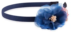 Troli Bájos kék hajpánt virágokkal