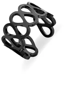 Troli Divatos fekete acél gyűrű