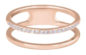 Troli Dupla minimalista acél gyűrű Rose Gold 55 mm