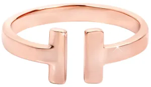 Troli Nyitott rózsaszín arany bevonatú acél gyűrű 58 mm