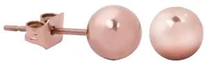 Troli Rózsaszín aranyozott bedugós acél fülbevaló