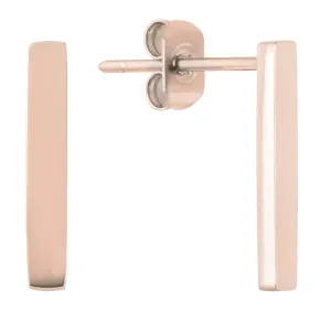 Troli Stílusos rózsaszín aranyozott minimalista fülbevalók
