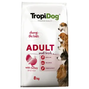 2x8kg Tropidog Premium Adult Small pulyka & rizs száraz kutyatáp