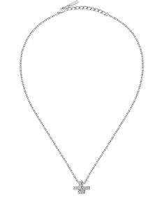 Trussardi Acél nyaklánc cirkónium kövekkel T-Logo TJAXC13 (lánc, medál)