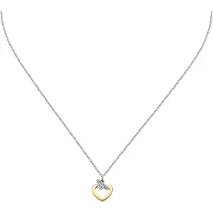 Trussardi Acél nyaklánc cirkónium kövekkel T-Logo TJAXC45 (lánc, medál)