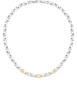 Trussardi Luxus acél bicolor nyaklánc T-Logo TJAXC02