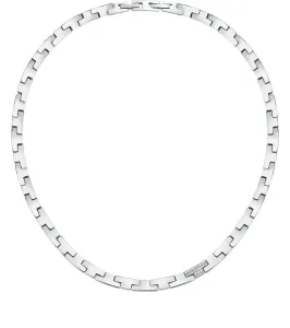 Trussardi Luxus acél nyaklánc cirkónium kövekkel T-Logo TJAXC03