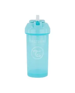 TWISTSHAKE Twistshake palack szívószállal 360 ml 12m+ pastelově modrá #57492