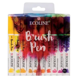 Vízfestéktollak Ecoline Brush Pen | 20 darabos készlet