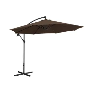 Lámpa formájú napernyő - Barna - kerek - Ø 300 cm - dönthető | Uniprodo