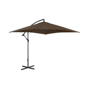 Lámpa formájú napernyő - Barna - négyszögletes - 250 x 250 cm - dönthető | Uniprodo