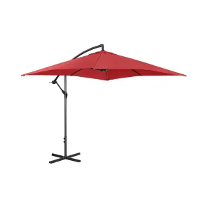 Lámpa formájú napernyő - Bordóvörös - négyszögletes - 250 x 250 cm - dönthető | Uniprodo